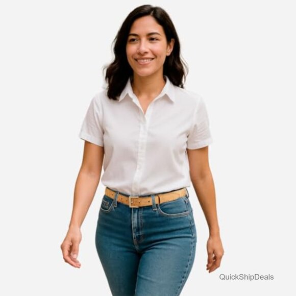 Slim Cork Belt with Nickel-Free Gold Buckle, Vegan, Lightweight main image 5